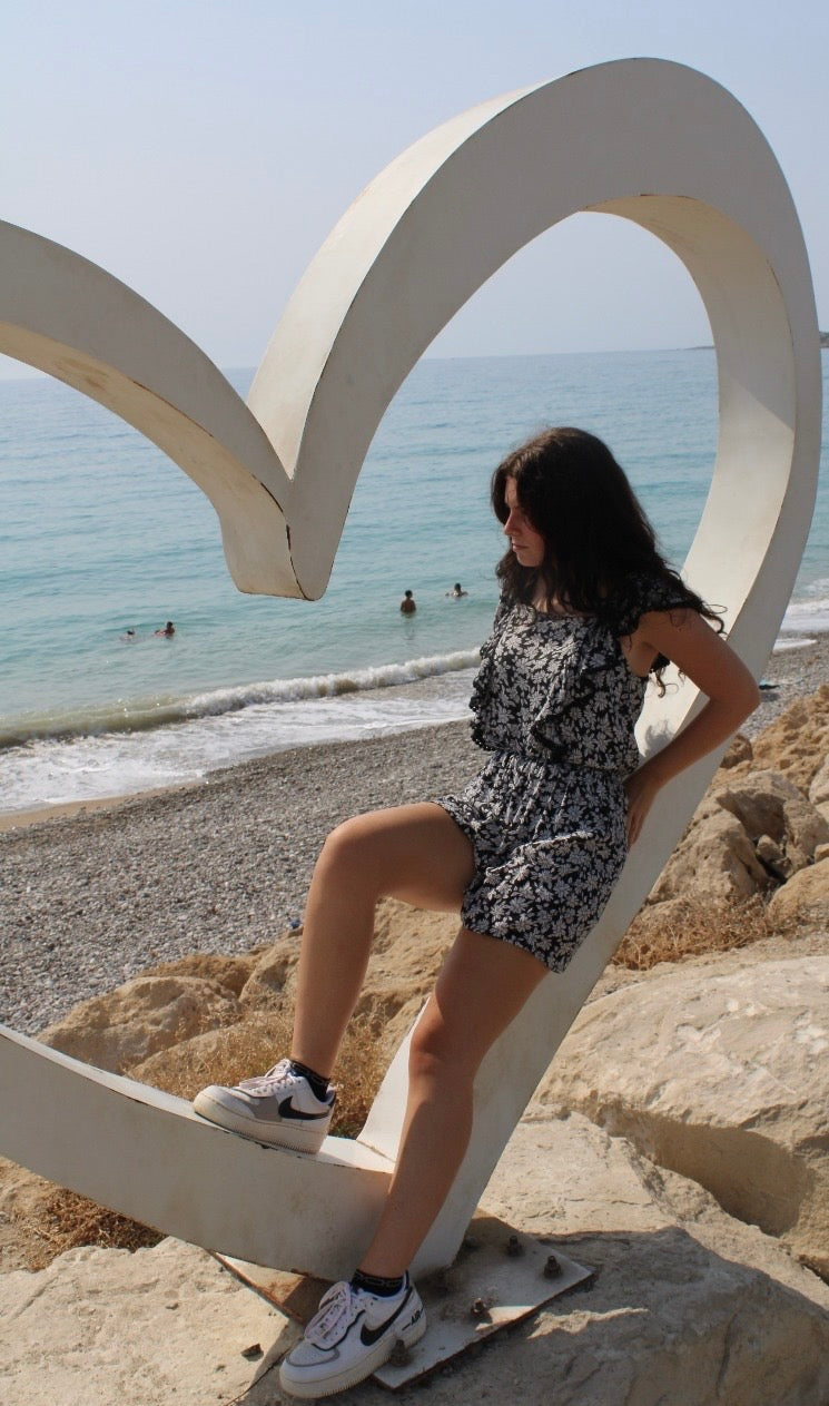 Ditsy print playsuit