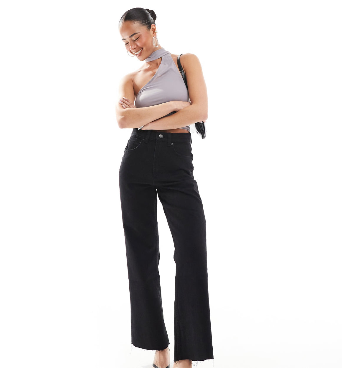 Ankle grazer straight leg jean in